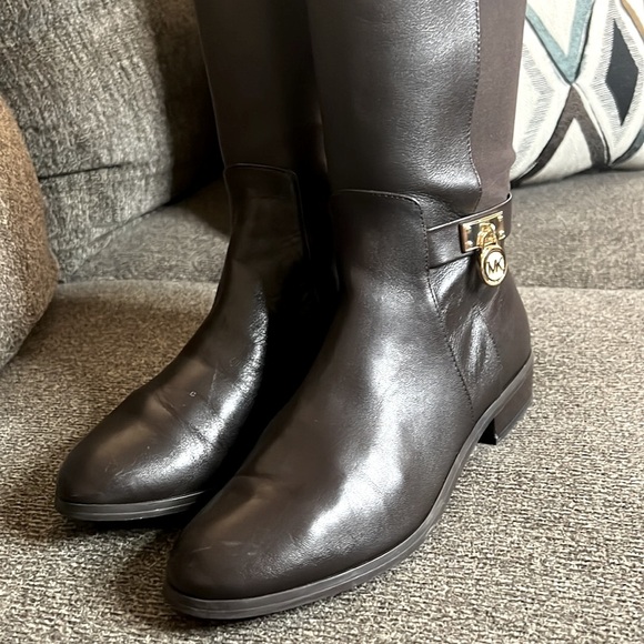 MICHAEL Michael Kors Hamilton Tall Riding Boots - Dark Chocolate Size 5.5 - Picture 6 of 14
